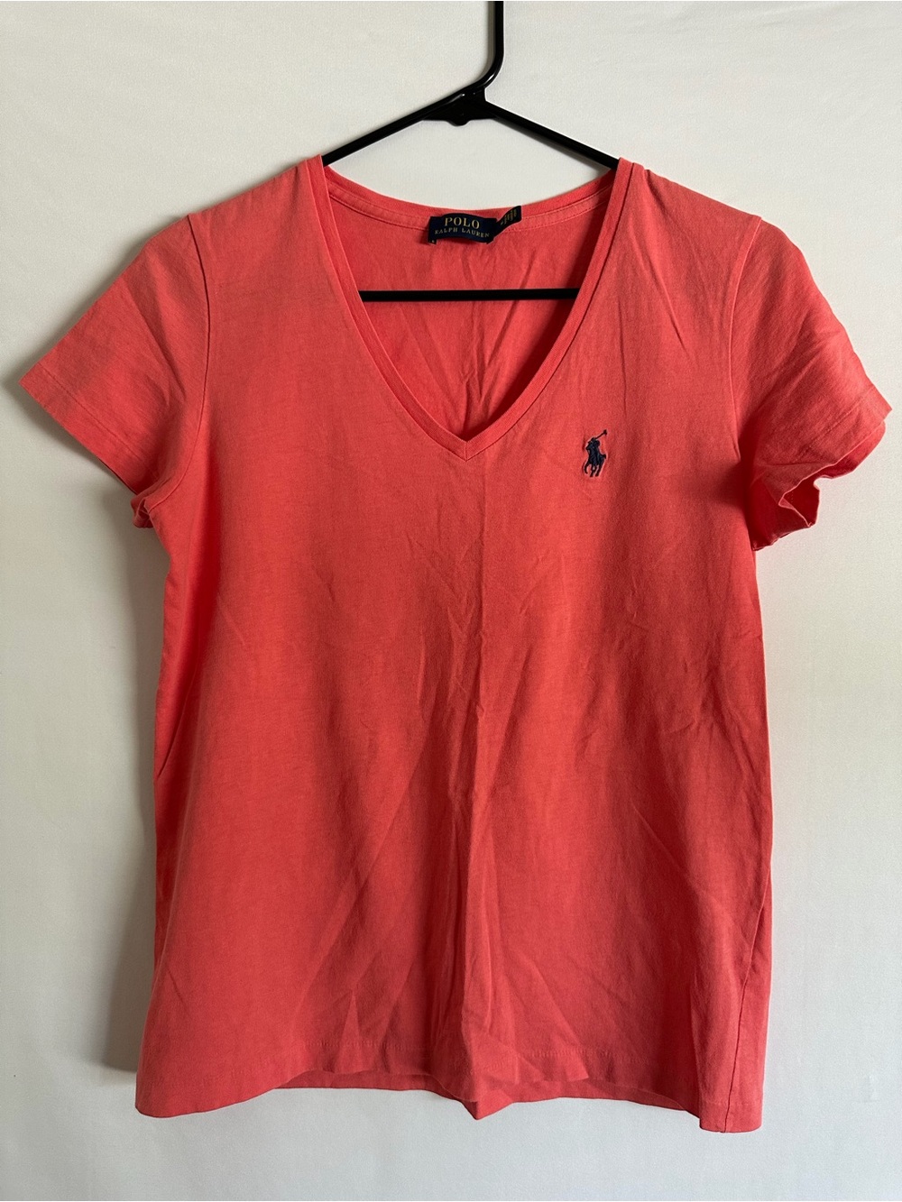 Polo by Ralph Lauren Coral V-Neck Short Sleeve Tee